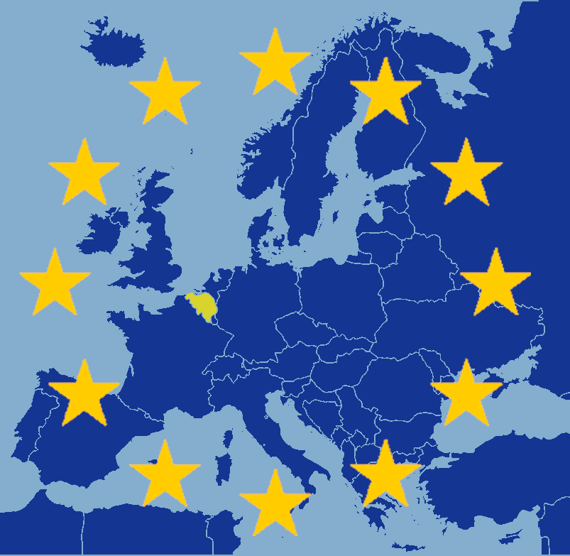 carte Europe étoile belgique